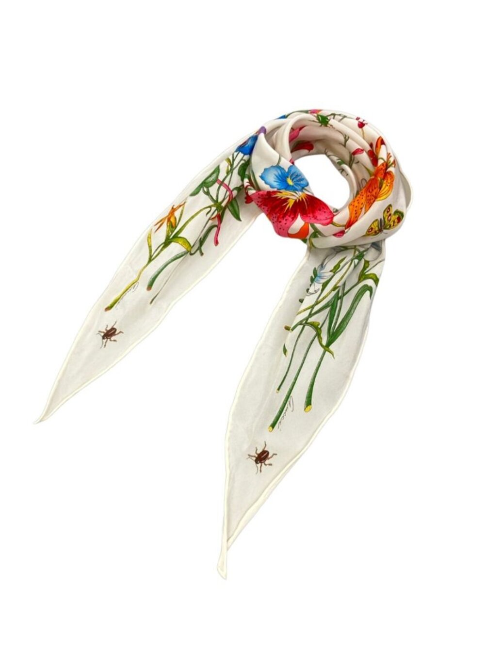 Gucci Scarf Silk Scarves White